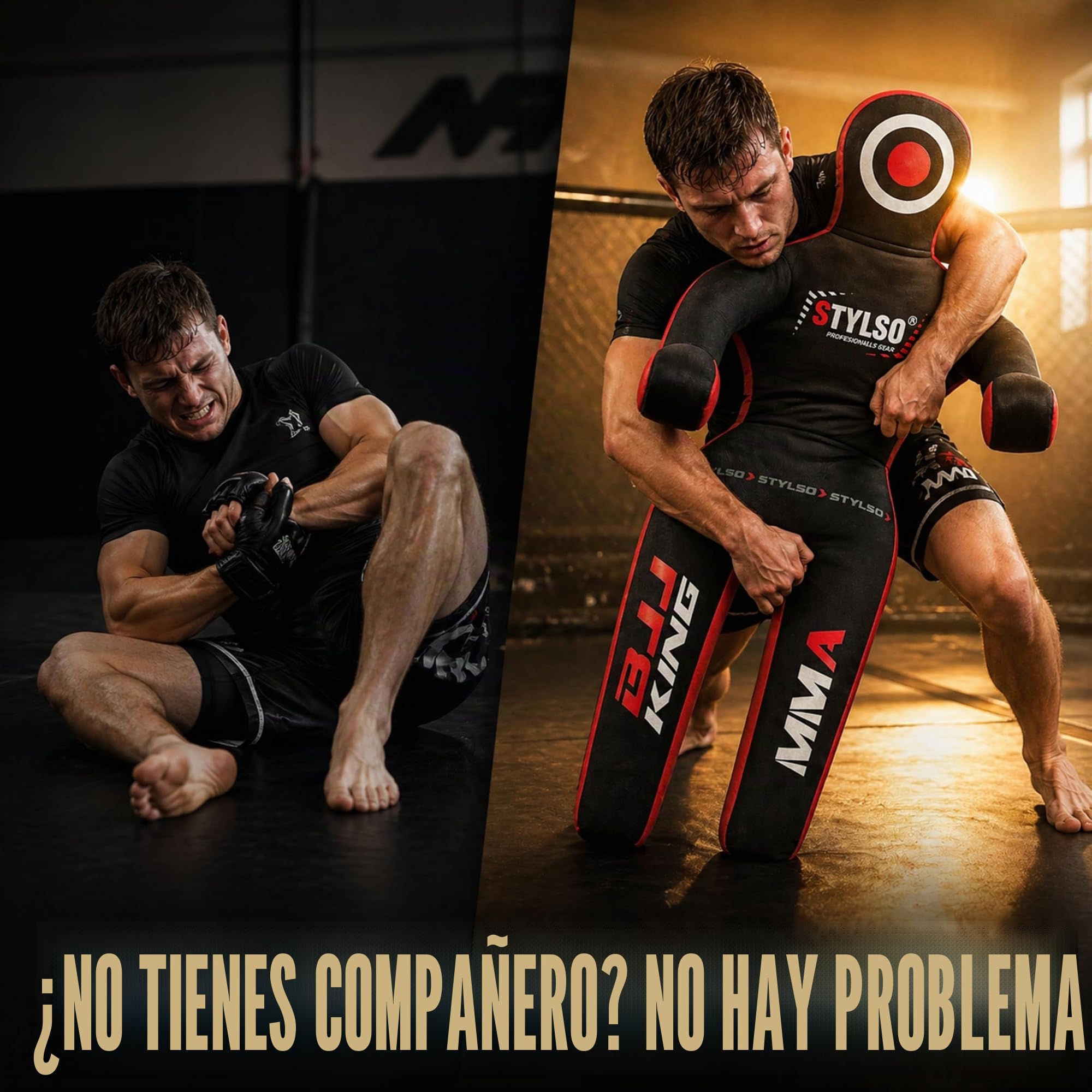 Chupetes de Lucha Libre - Jiu Jitsu brasileño, Artes Marciales Mixtas, BJJ, MMA, Boxeo, Entrenamiento de Karate de Judo - de pie - 5 pies/60 6 pies/72 Negro - Azul - Rojo - Amarillo