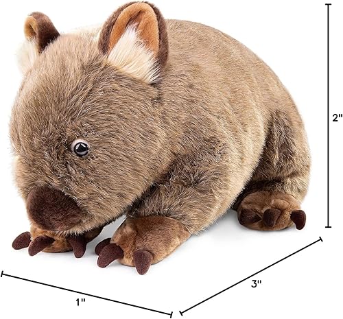Miniatura 4 de Animal de peluche realista de Wombat de 12 pies, juguete de peluche suave de Wombat que se arrastra, muñeca modelo de peluche única para niños