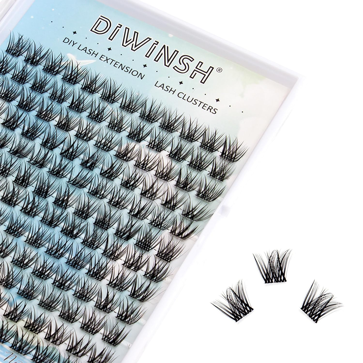 Lash Clusters 10mm Short Natural Lash Extensions, 144PCS D Curl