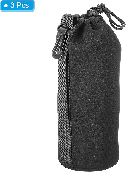 Borse Protettive In Neoprene Per Obiettivi Fotografici - Set Da 3, Impermeabili E Antishock