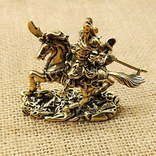 Miniatura 2 de SM SunniMix Mini estatua de Guan Gong, escultura tallada de adorno, accesorios, figura decorativa de amuleto de meditación, para escritorio,