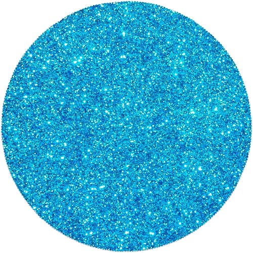 Miniatura 6 de Juego de 6 manteles individuales redondos de color azul turquesa con purpurina brillante, manteles individuales de 15.4 pulgadas para cocina, mesa