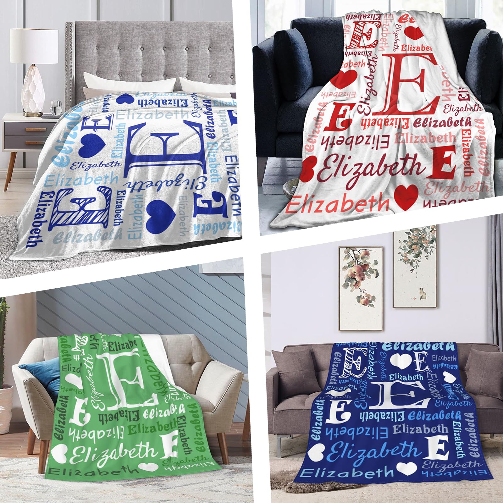 Yoke Style Personalized Blankets For Kids, Custom Baby...