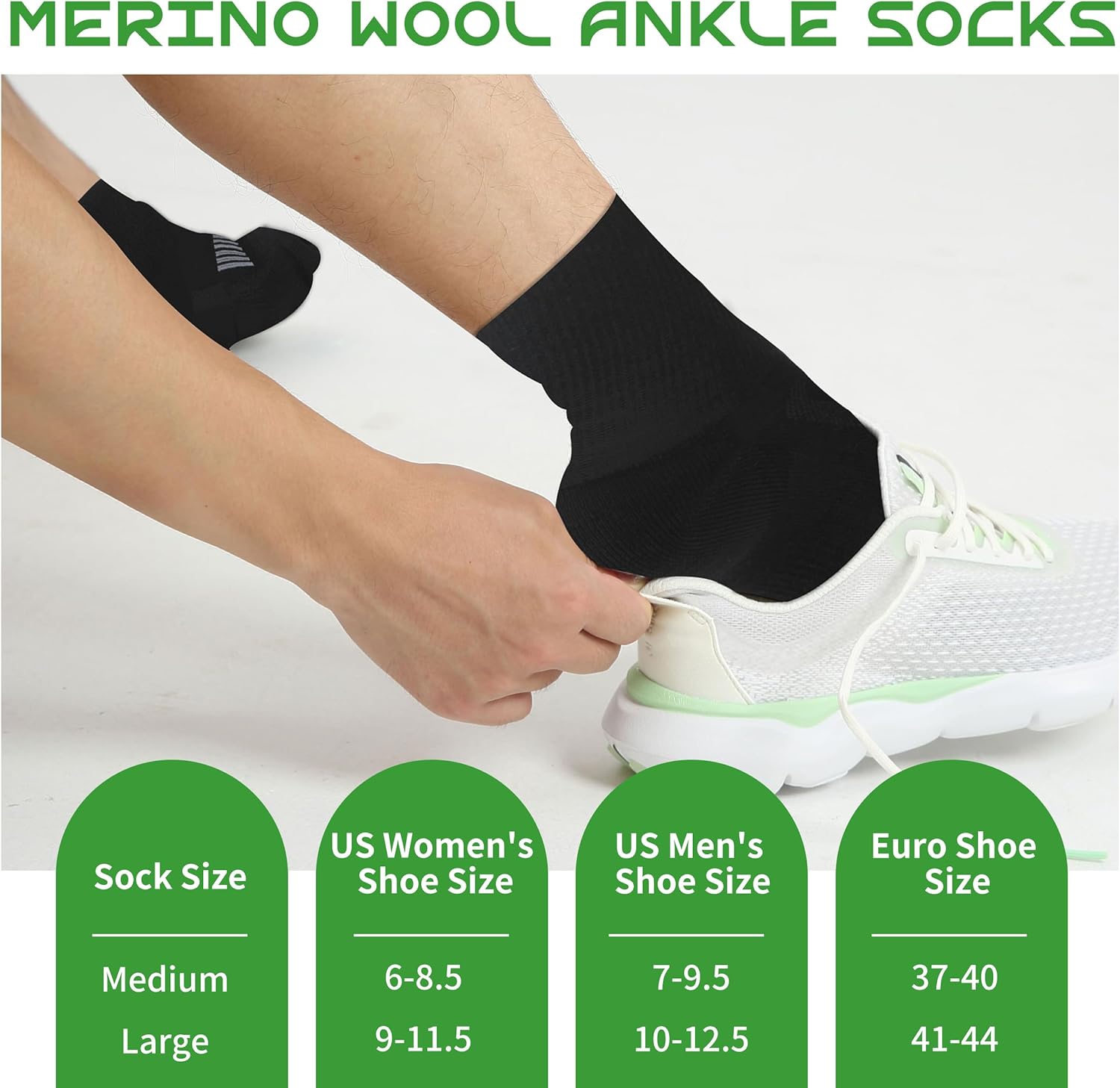 90% Merino Wool Socks for Men and Women,Casual Breathable Soft,3 Pairs - Image 5