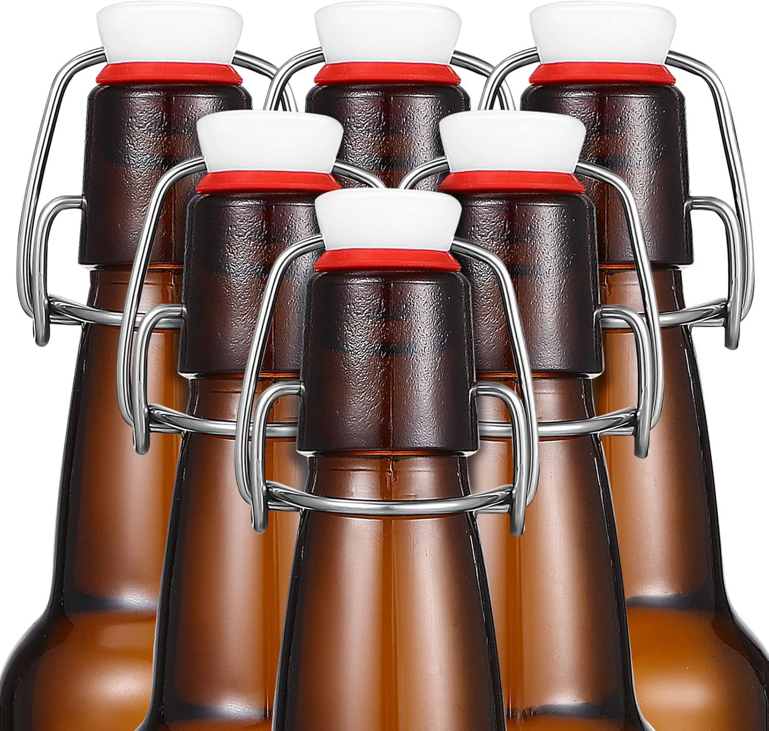 Luxshiny 12Pcs Swing Top Bottle Caps, Flip Top Bottle Caps