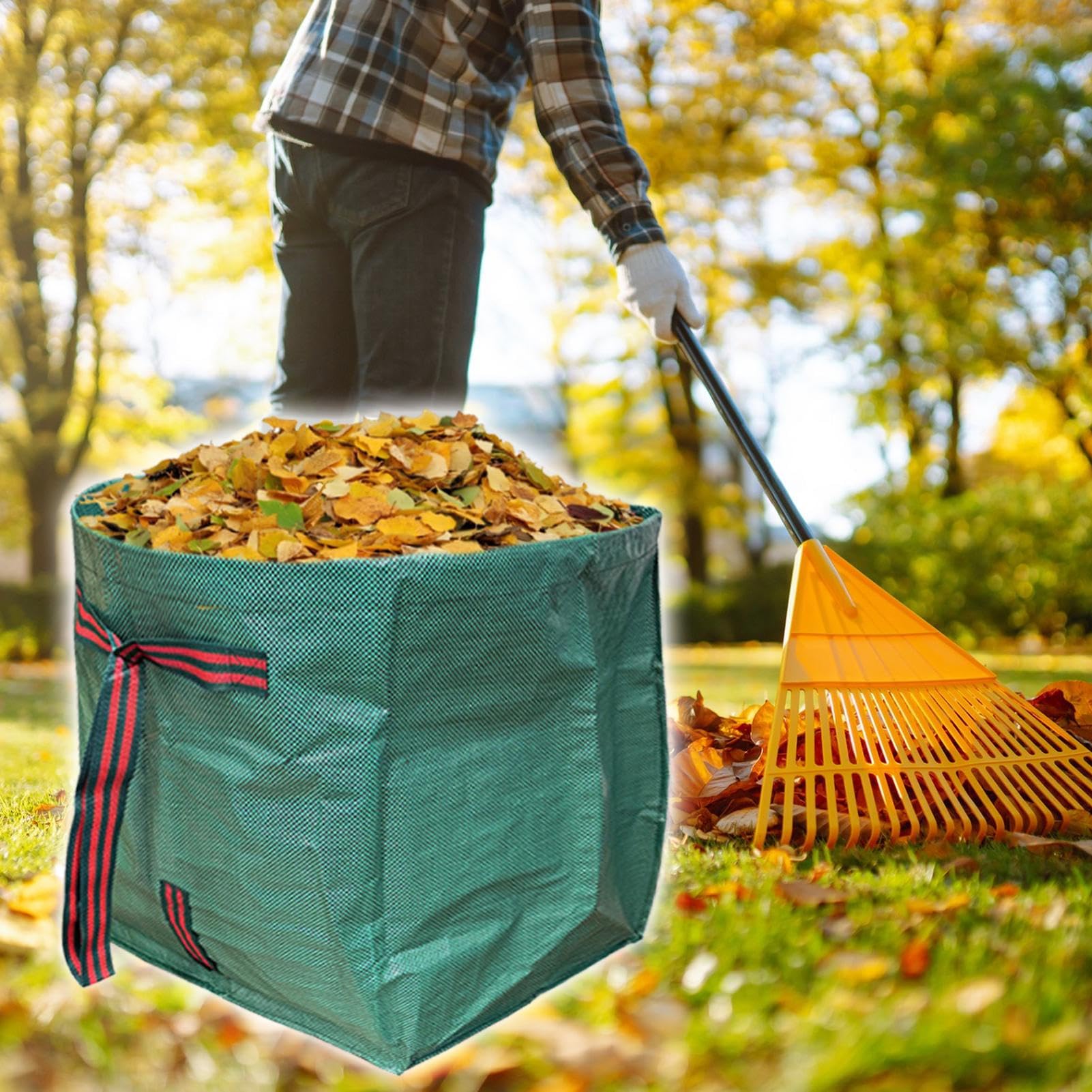 Sacs poubelle pliables pour tonte, recyclage et déchets de jardin – Parfait pour le camping, le jardinage et l'utilisation à la maison