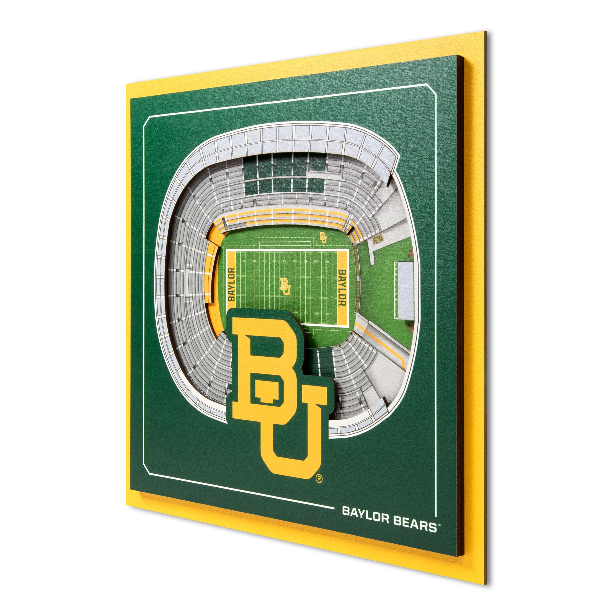 YouTheFan Officially-licensed NCAA Stadium Series 3D Wall Art - multi-layer team stadium replica, detailed sports fan gift, indoor decor