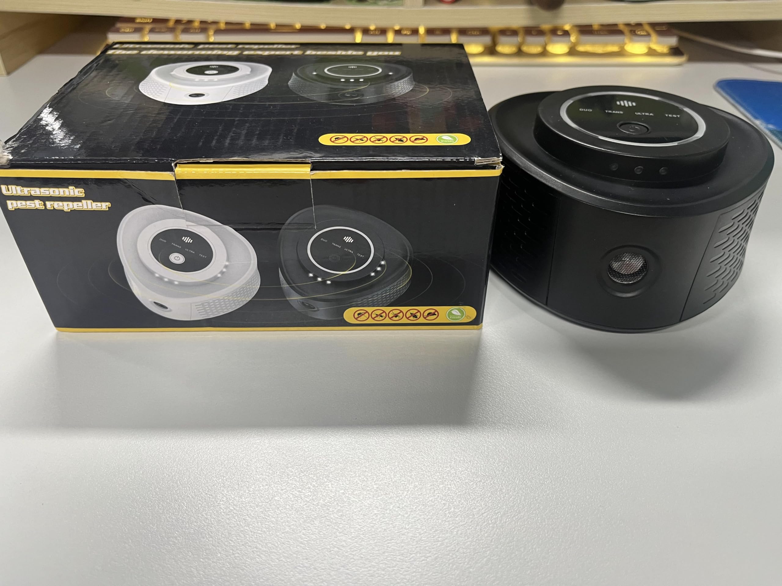 Repelente ultrasónico de ratones de 360° para control de plagas en interiores para roedores, ratones, ratas, ardillas, murciélagos, cucarachas, arañas, hormigas, insectos, dispositivo repelente