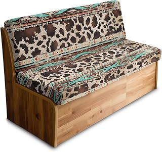 RV Dinette Cushion Covers 1 Set Replacement Camper Sofa Furniture Protector Slipcover Dinette Booth Seats Cover for RV Camper Car Bench Decorations, Aztec Cow Print