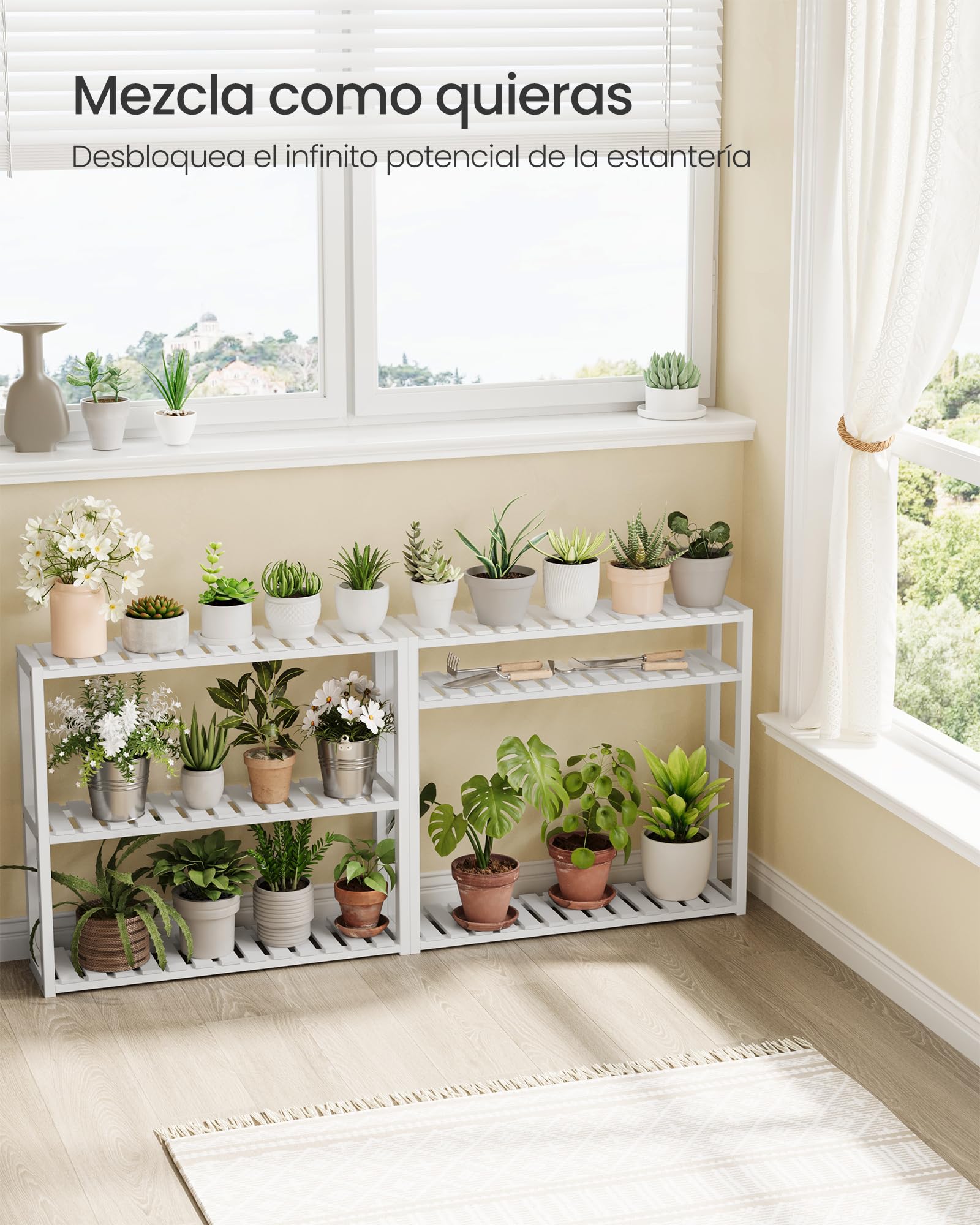 SONGMICS Estantería de Bambú para Baño 60 x 15 x 54 cm BCB13W