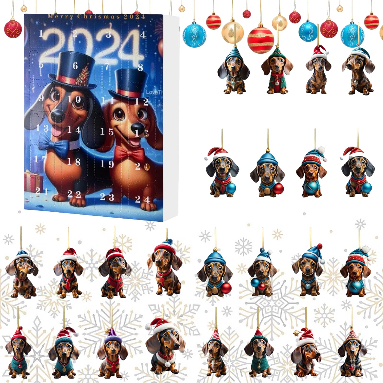 Advent Calendar 2024, Xmas Advent Calendar 2024, Dog Advent Calendar 2024, Dachshund Advent Calendar 2024