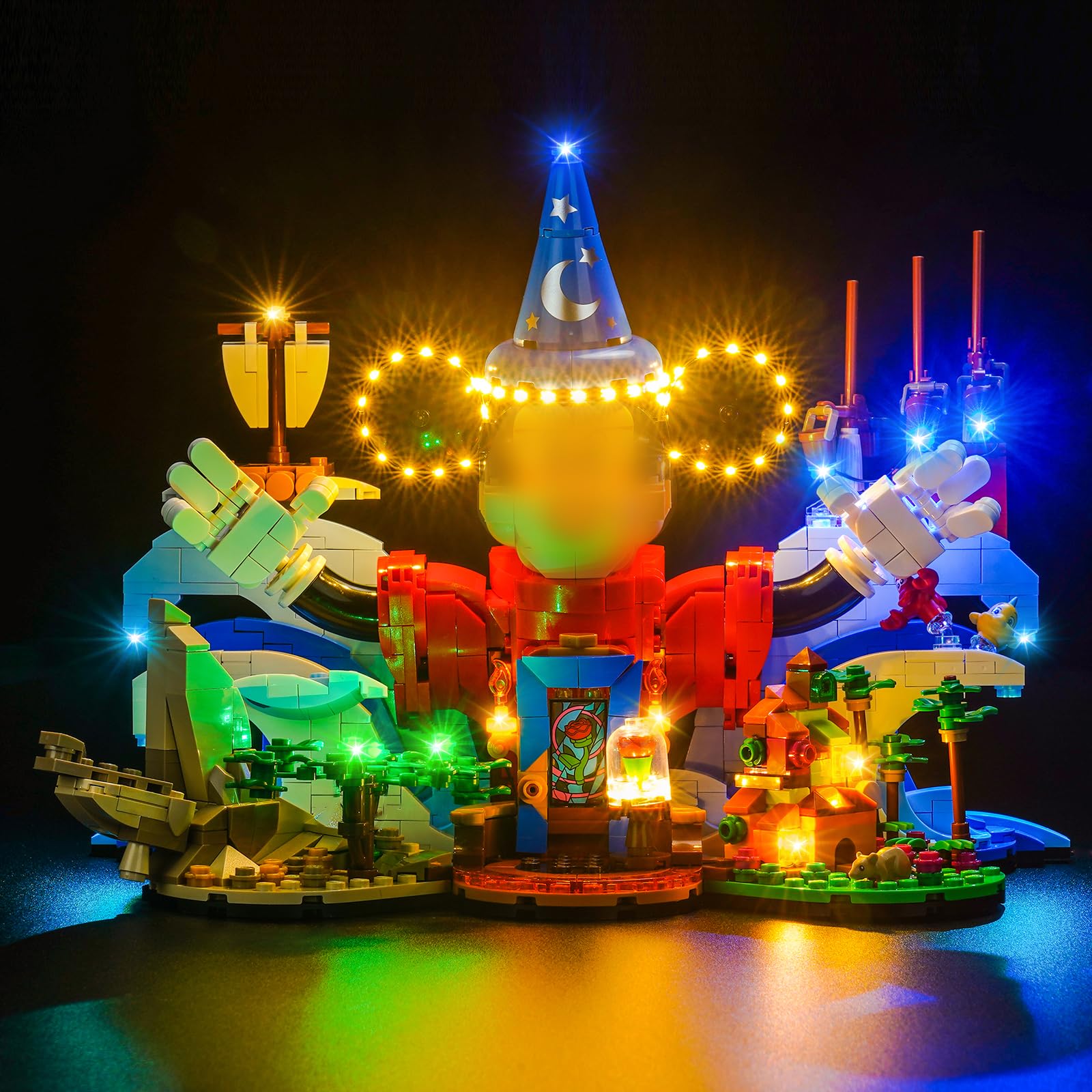 LocoLee Light Compatible with Lego Magic of Disney 21352 Lighting Set Accessories Compatible with Lego 21352, No Models Only Light (Standard Version)