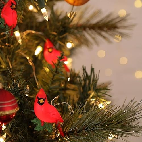 Miniatura 6 de Hallmark - Keepsake 2021 - Guirnalda de luces navideñas decorativas con forma de cardenales, 10 pies