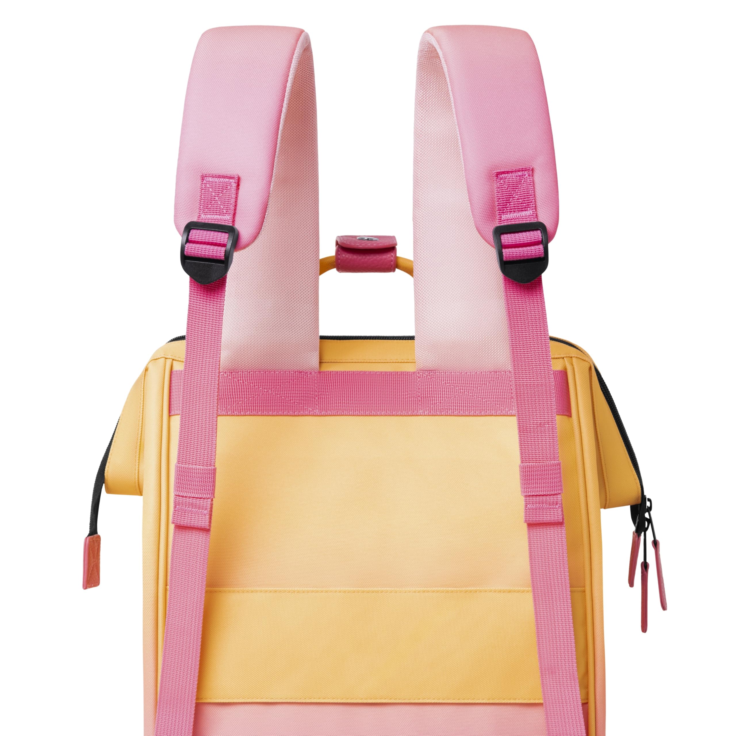 CABAIA - Sac à Dos Adventurer Cabourg - Large 23L - Déperlant - Compartiment Ordinateur Portable 15" - 2 Poches - Certifié Vegan - Sac Voyage, Affaires, École pour Homme et Femme - Rose
