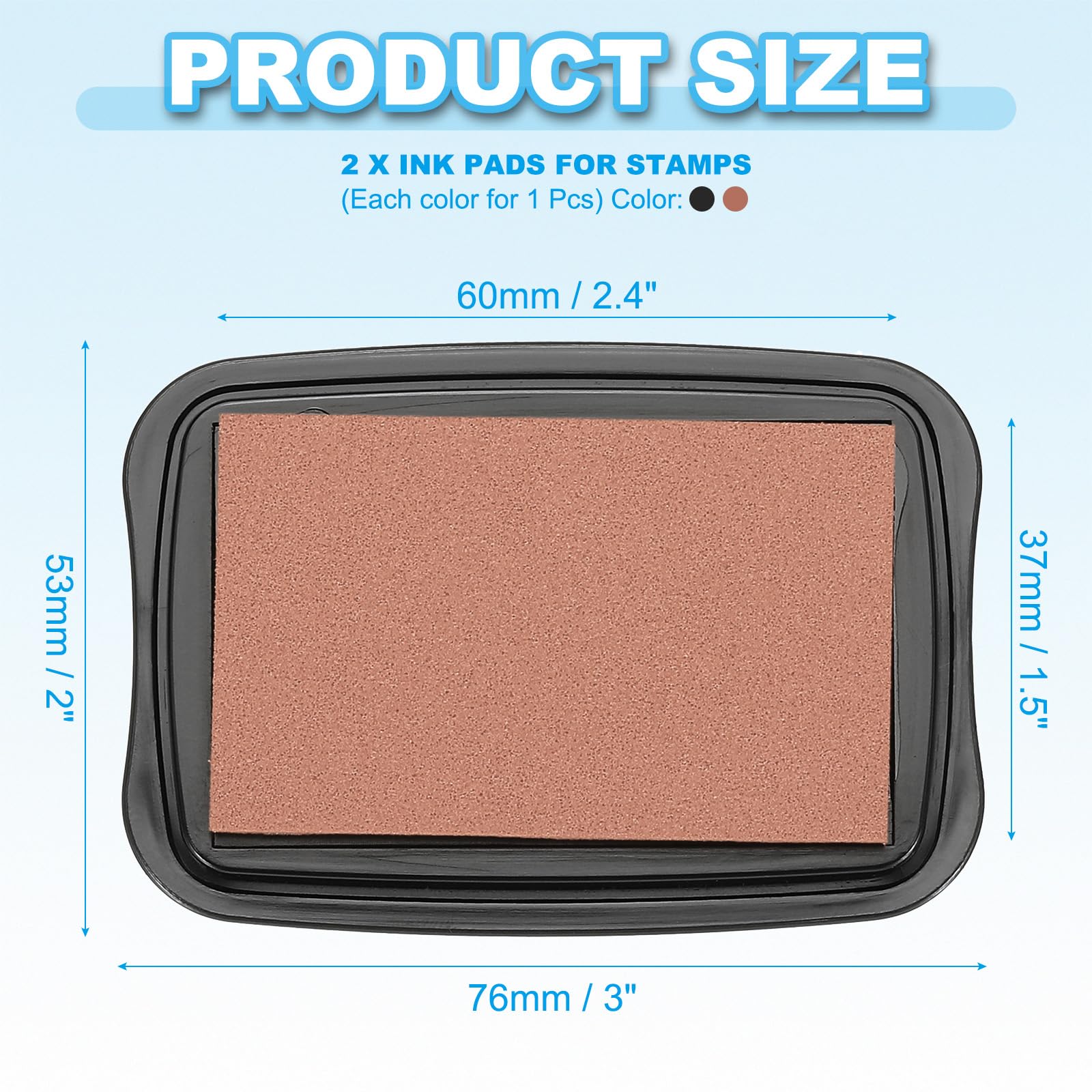 PATIKIL 3"x2" Large Stamp Pad - Image 2