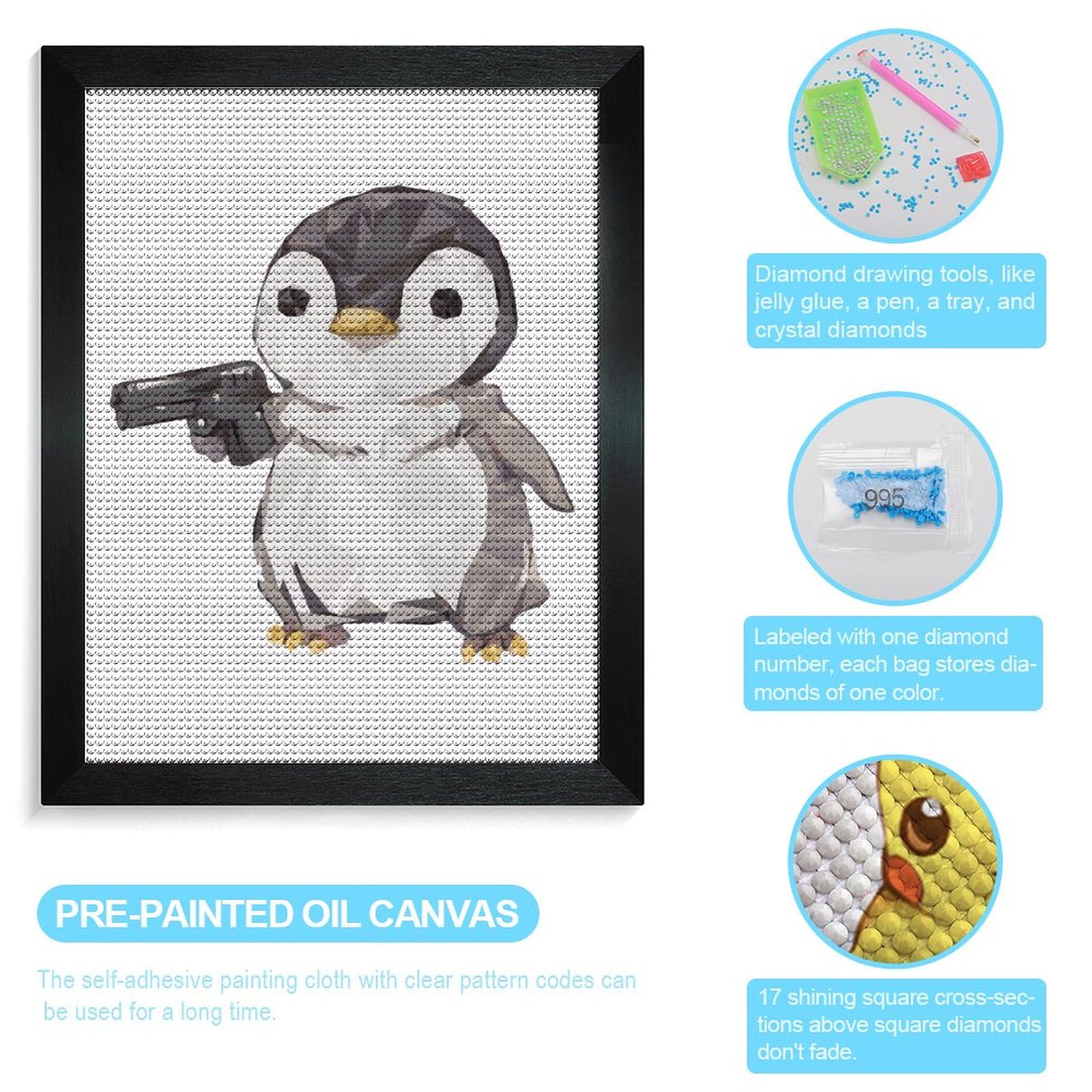 ダイヤモンドアート ペンギン 5D DIYダイヤモンド塗装 30×30cm Amazon.co.jp: ダイヤモンドアート キット ペンギン 5D