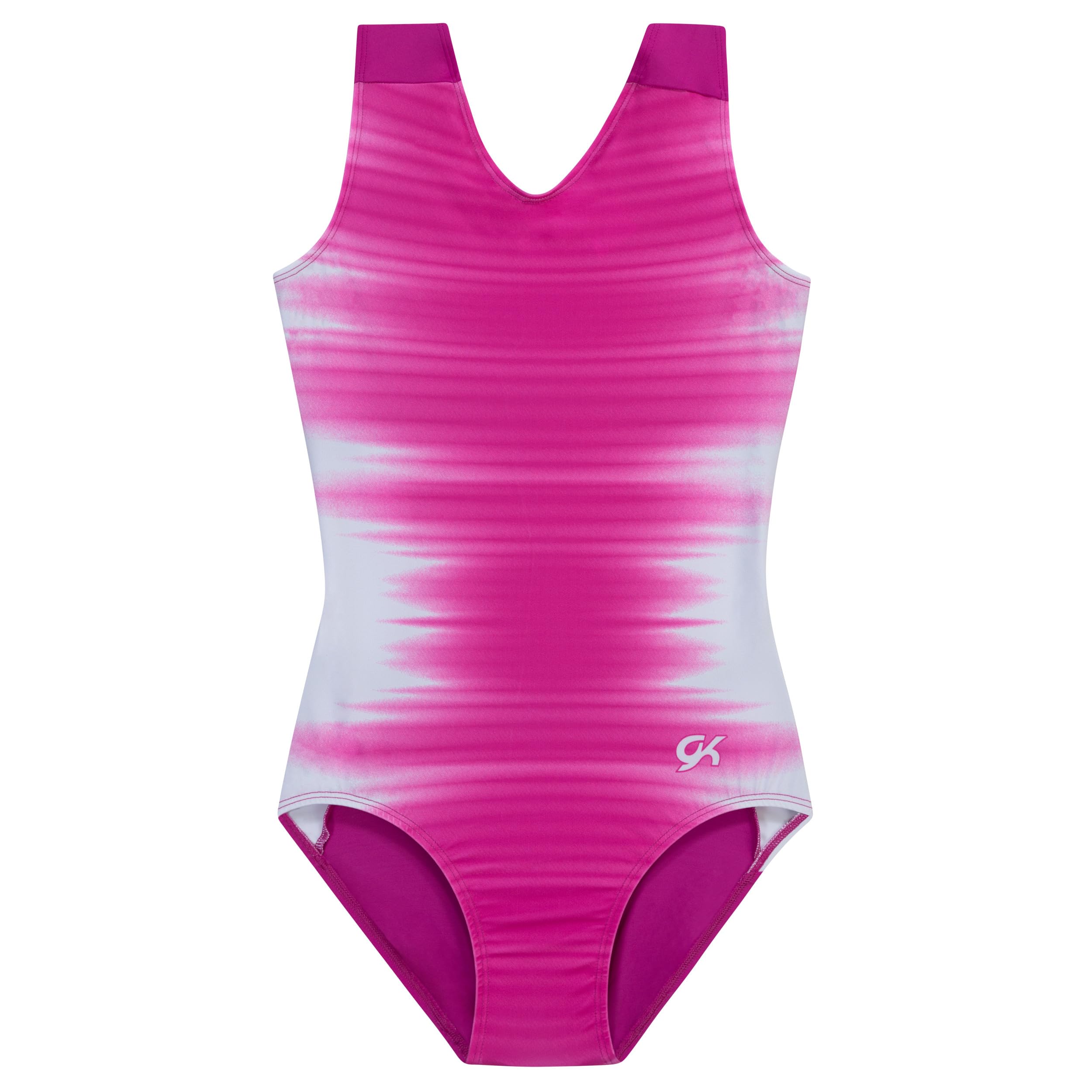 Girls Fierce Fade Gymnastics Leotard - Rainbow Dance Outfit with Matching Scrunchie for Toddlers, Children, & Juniors