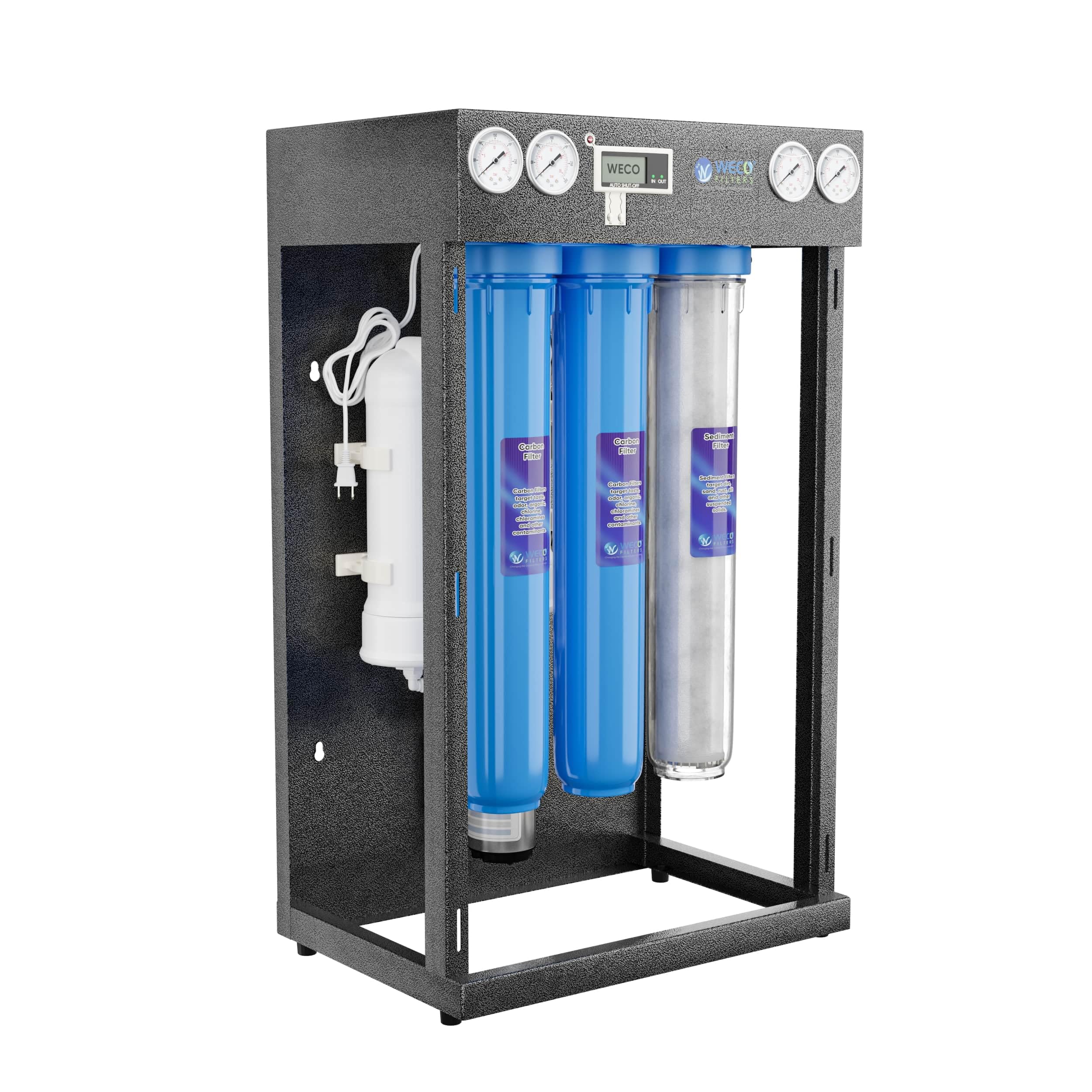 WECO Light Commercial Reverse Osmosis Water Filtration System - Automated Control Water Purification System - Floor Standing 1