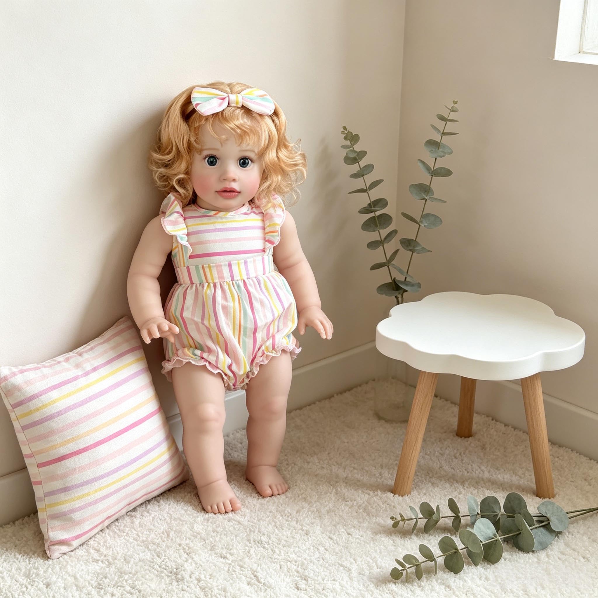 Muñeca Realistas Reborn Niña 26 Pulgadas 66 cm Muñecas Bebé Reborn Tamaño Grande, Muñeco de Bebé Realista Cuerpo De Tela Suave, Que se ve Real Recién Nacido Muñeca para Niños