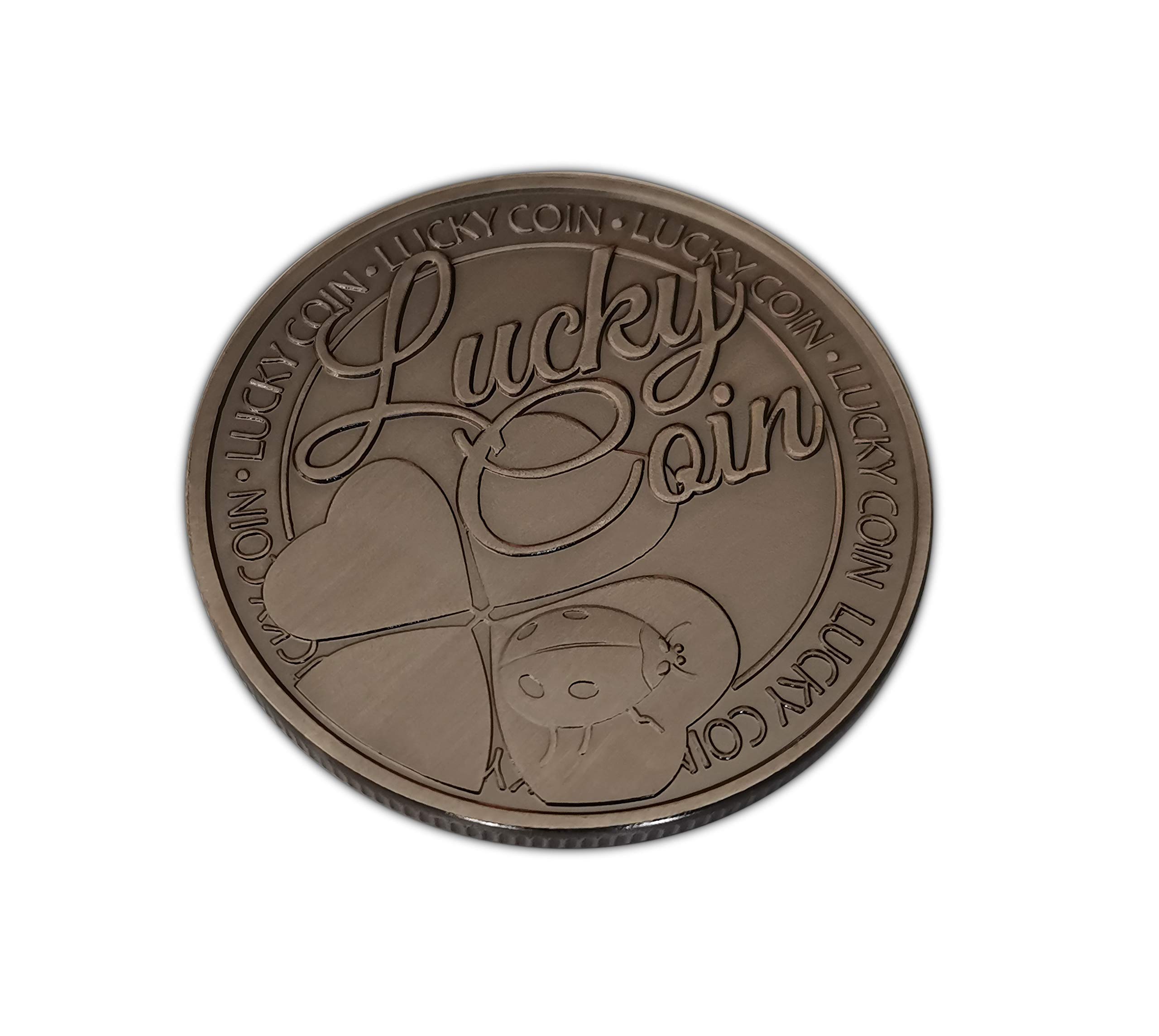 Eillwin Antique Bronze Lucky Four Leaf Clover Coin - Commemorative Souvenir For Protection, Friendship And Love