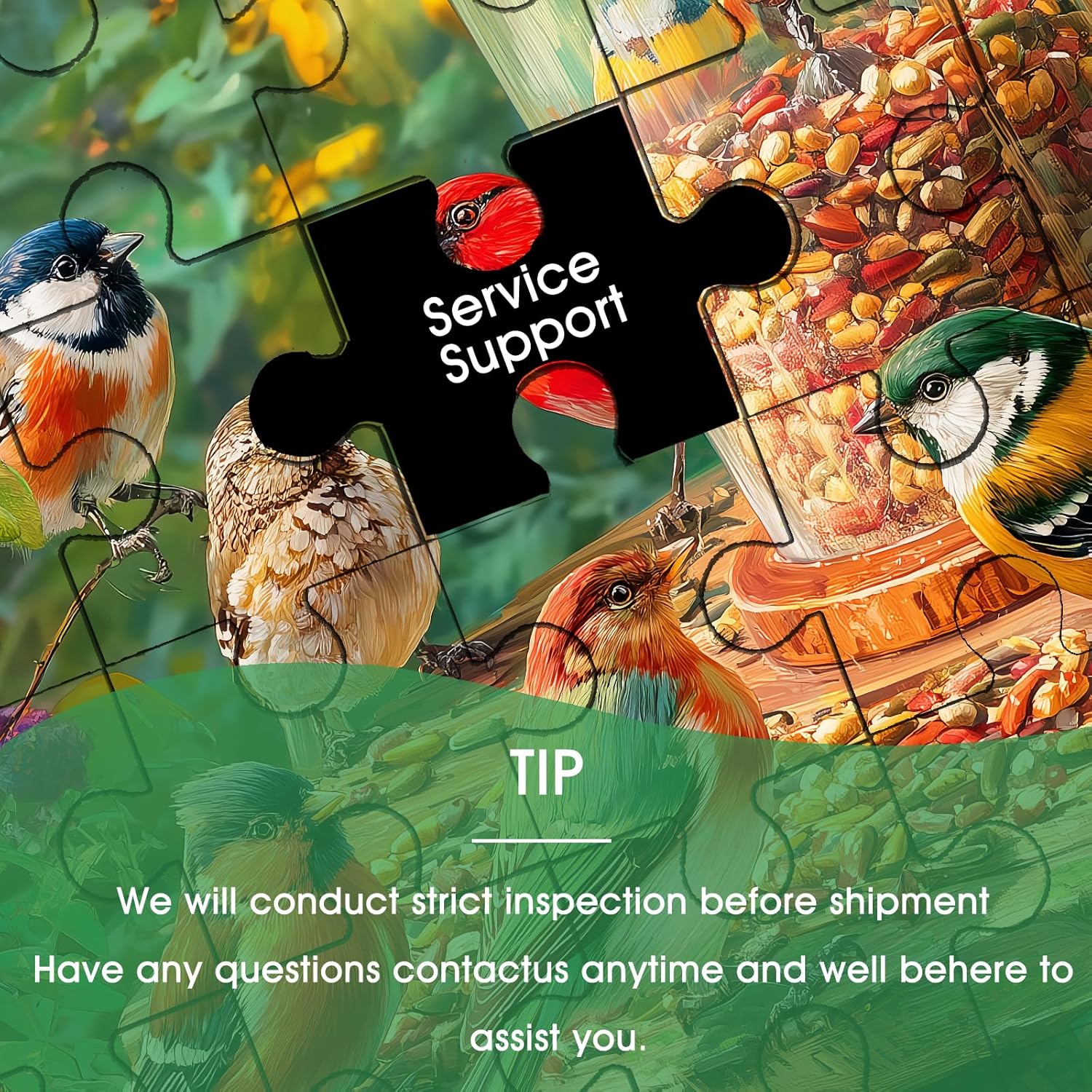 500 Piece Puzzle for Adults – Colorful Birds Garden Jigsaw Puzzle for Adults & Seniors – Eco-Friendly Recycled Paper – Fun & Challenging Family Game Gift for Friends and Family (20.5 x 15 in)