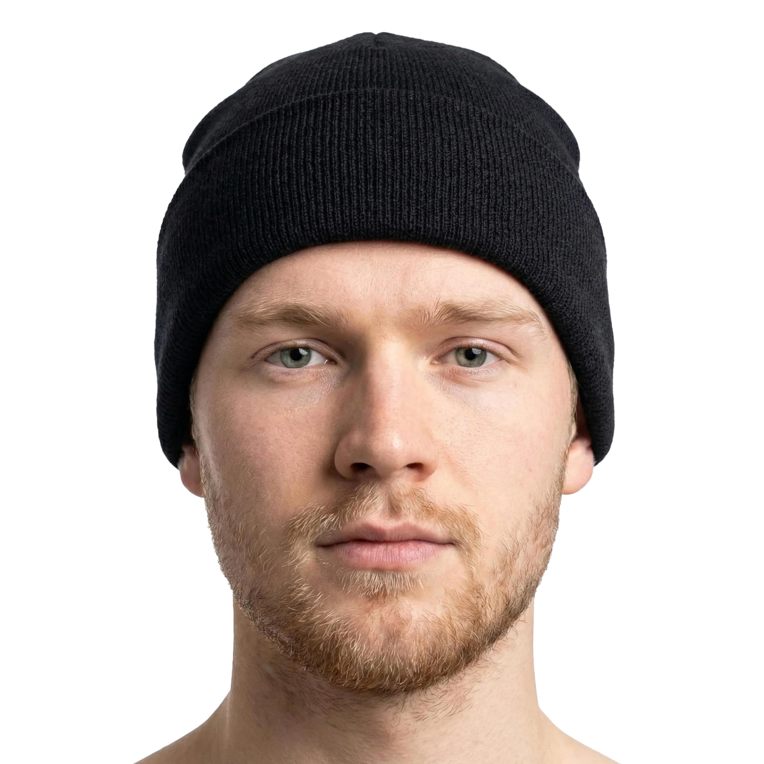 Janus Wool Norse Merino Wool Beanie, Developed for NATO, Military Grade Warm Watch Cap for Men & Women, Black