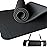 Feetlu Extra Thick Exercise Yoga Mat with Strap - 2/5 Inch (10MM), Non-Slip Workout Mat for Yoga, Pilates, and Floor Exercises(Black & Gray)
