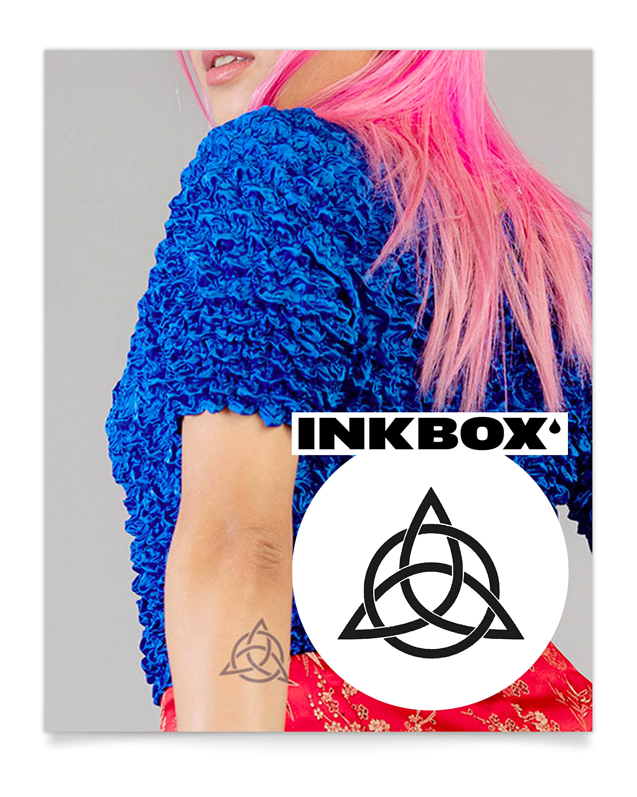 Inkbox Temporary Tattoos, Semi-Permanent Tattoo, One Premium Easy Long Lasting, Water-Resistant Temp Tattoo with For Now Ink - Lasts 1-2 Weeks, Kells, 3 x 3 in