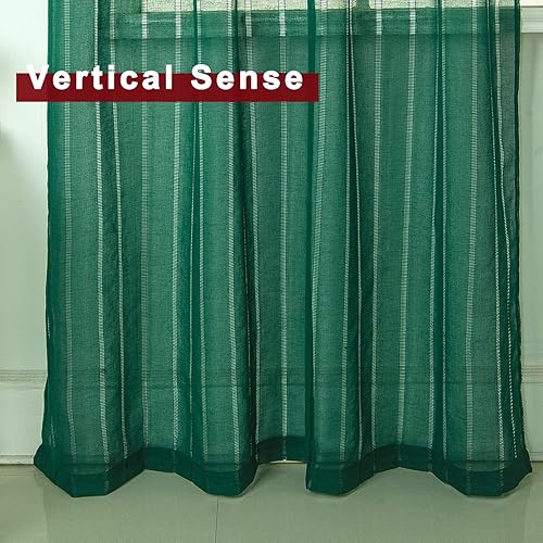 Miniatura 6 de Tony's collection Cortinas traslúcidas para el Día de San Patricio, cortinas traslúcidas a rayas elegantes para sala de estar, dormitorio, loft,