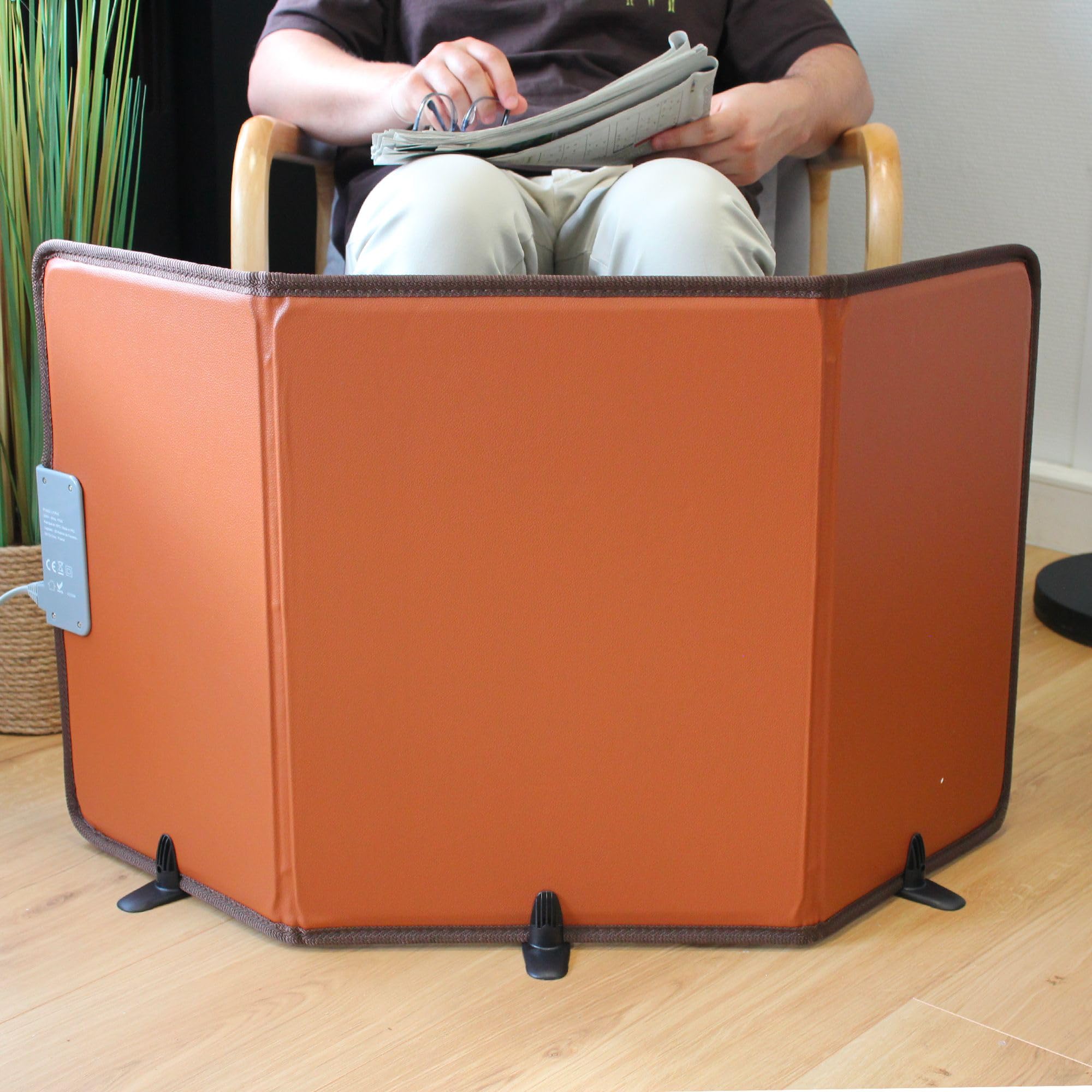 FISHTEC - Heizpanel, 3 Seiten, zusammenklappbar, drei Stufen, 45 55 65 °C, mit Fernbedienung, Timer – Fußheizung, Heizung, Dappoint, Büro, Wohnzimmer, Schlafzimmer