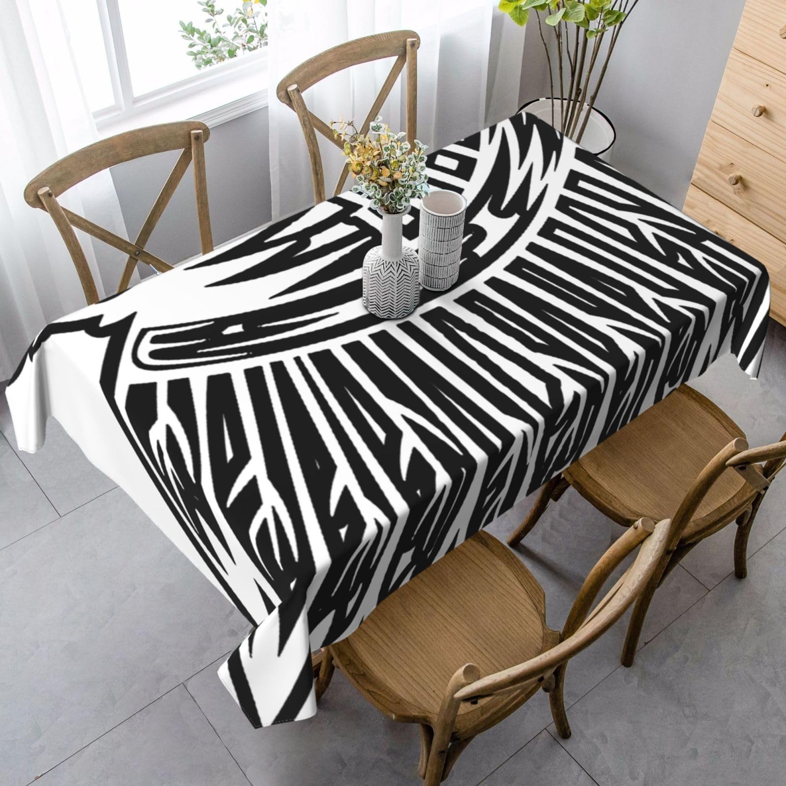 Nappe lavable crâne vintage amérindien textile résistant anti-taches pour table de banquet