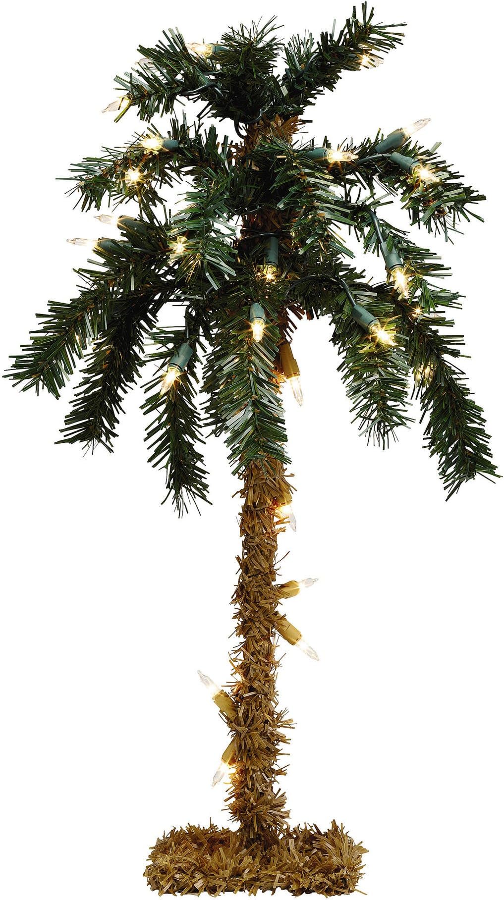 18" Lighted Palm Tree Artificial 35 Lights Electric Table top
