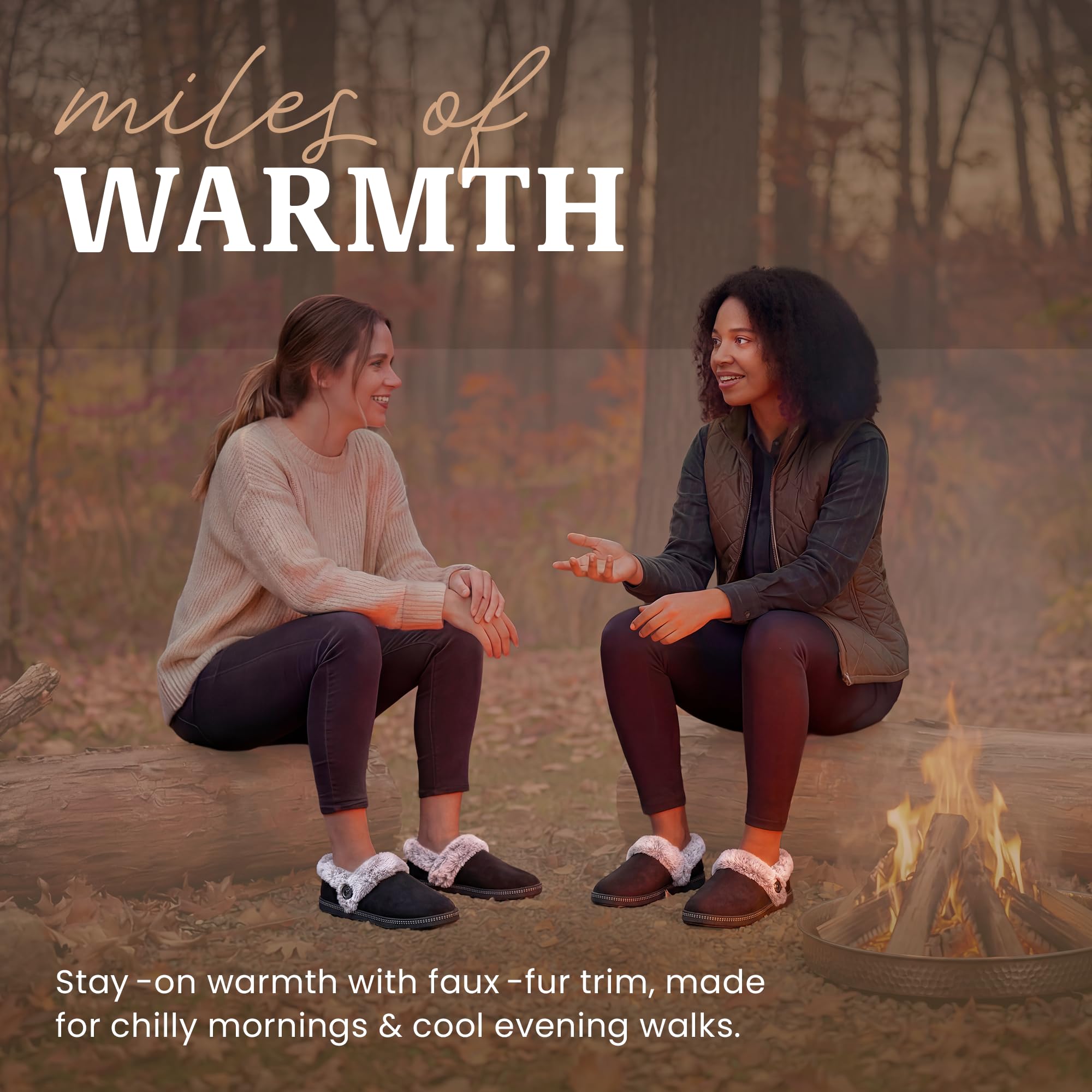 Skechers Cozy Campfire Fresh Toast PantuflasMujer
