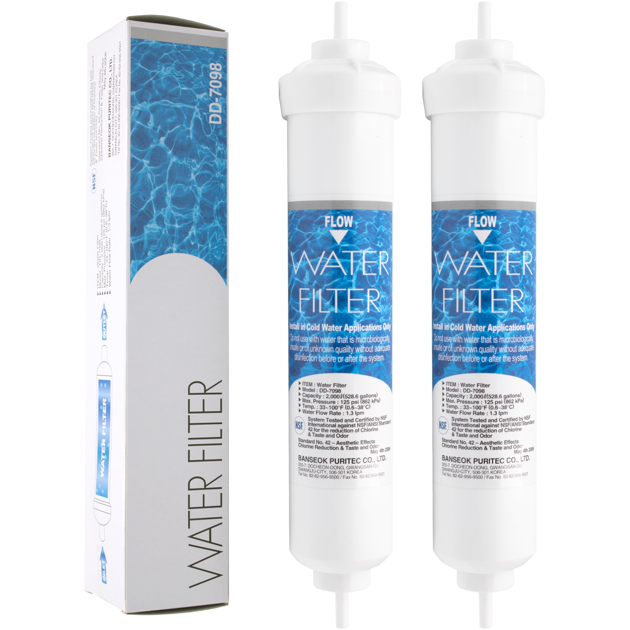 2 Stück Daewoo Ersatz Wasserfilter DD-7098 für FRN, FRS Serien