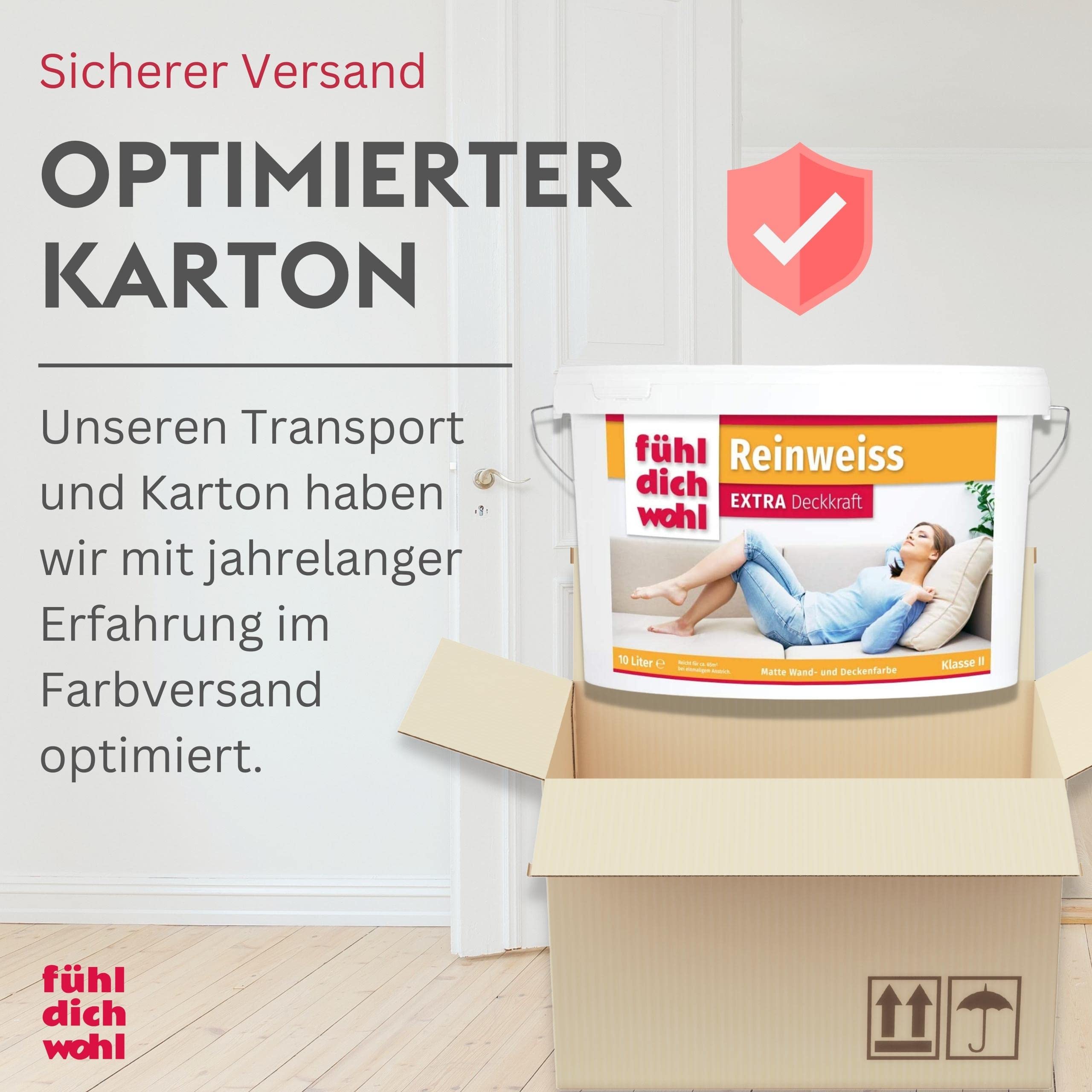 derendo Wandfarbe weiß matt 10L - Fühl Dich Wohl Reinweiss Extra