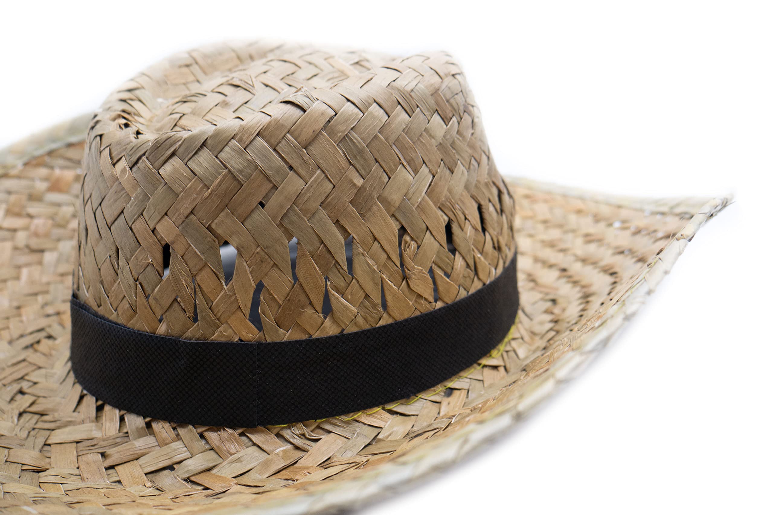 Sombreros de Paja Personalizados para Eventos - Pack Gorros Vert - Muy Transpirables - Elige el Color de la Cinta del Sombrero y Pon tu Logo o Frase