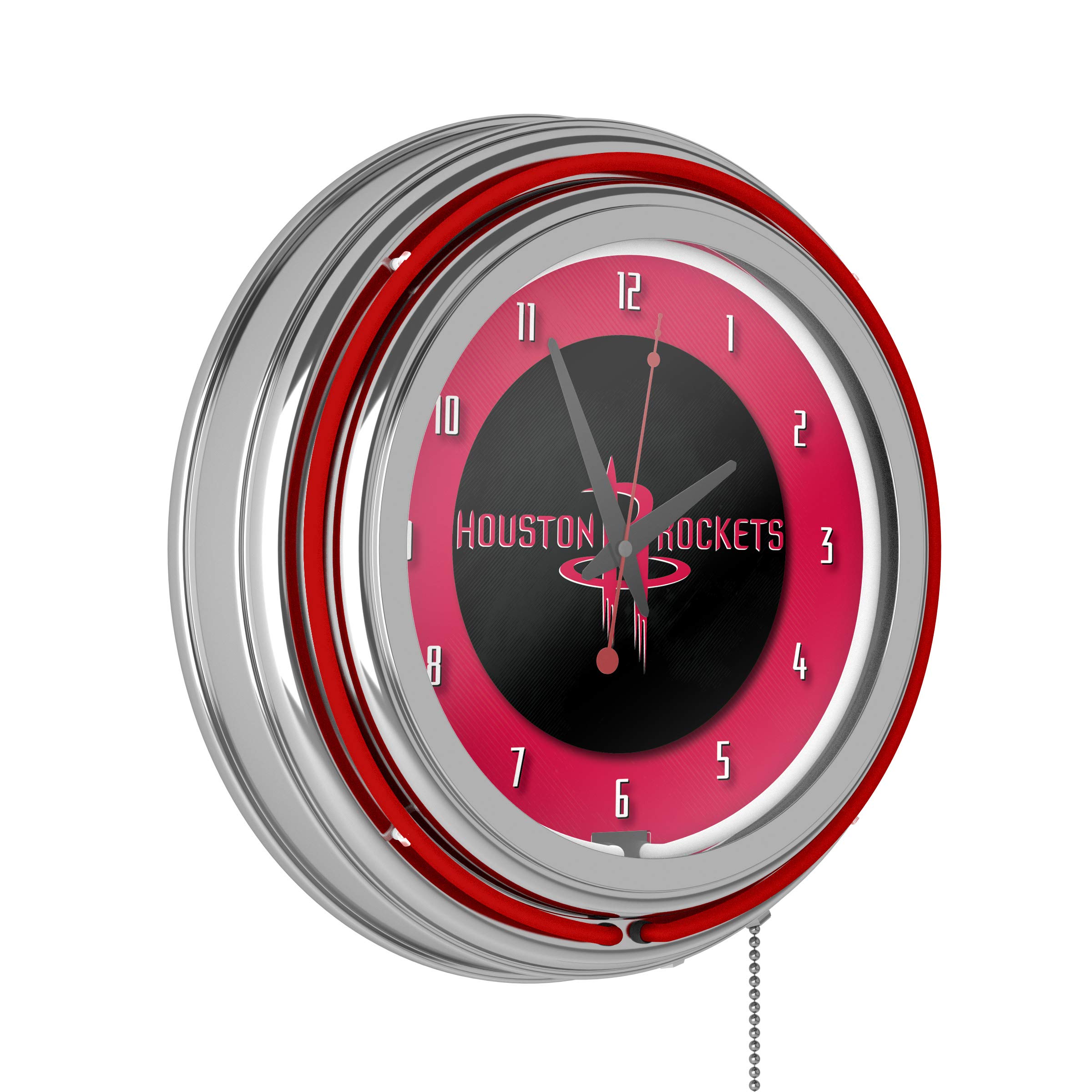 Amazon | NBA Houston Rocketsクロームダブルリングネオンクロック、14