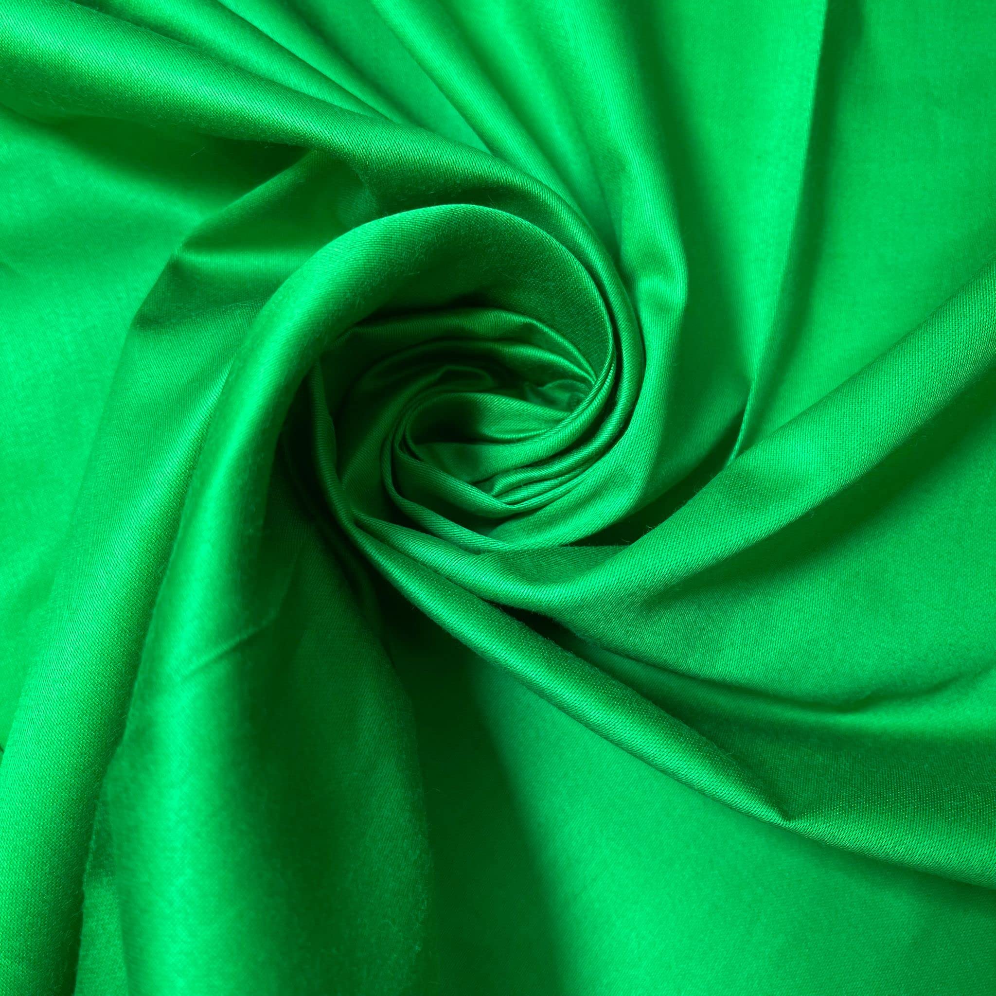 Cotton Sateen Curtain Lining Dress Craft Premium Fabric by The Meter (Pre Cut 1 Meter) (Emerald 44")