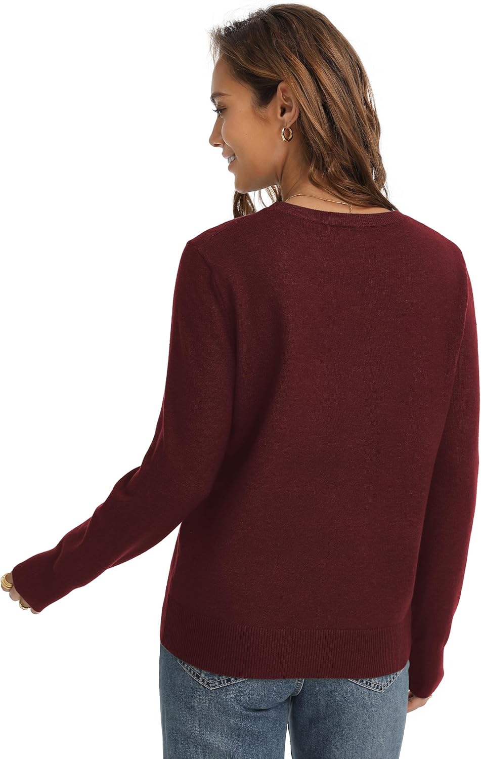 QUALFORT Women’s Lightweight Sweater Pullover Knit Long Sleeve for Layering Soft Casual Basic Top - Image 6