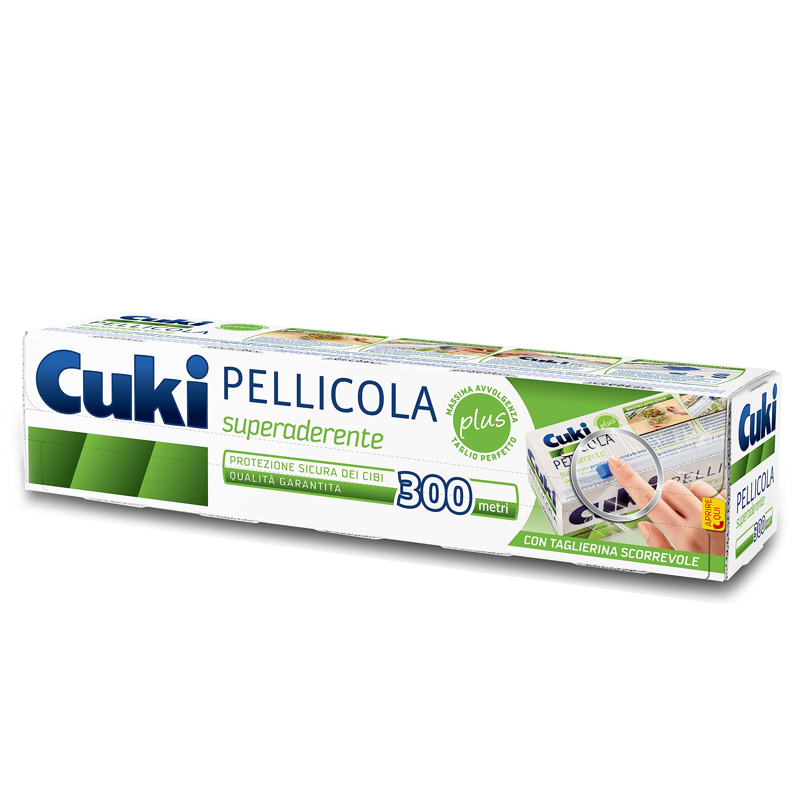 Cuki 1 Pack 300 Meters Super Adhesive Film with Sliding Cutter