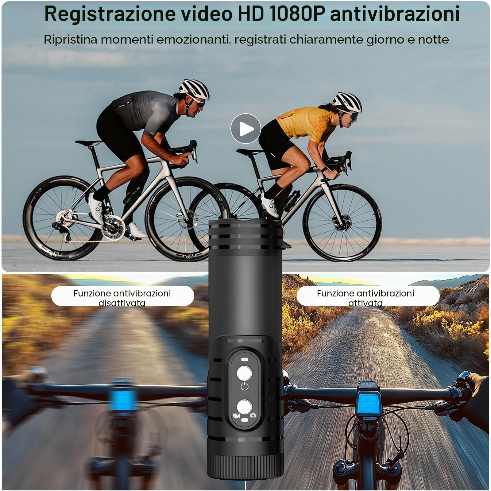 OBEST Action Cam Mini fotocamera per casco, moto Dash Registratore Outdoor Impermeabile Videocamera HD 1080p Sport Camera per Ciclismo Daily Vlog, Videocamera Bici Recorder 120°