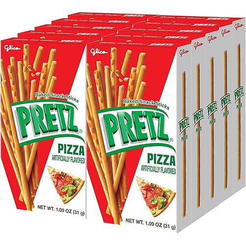 Glico Pretz Biscuit Stick, Pizza Flavored, 1.09 Ounce (Pack of 10)