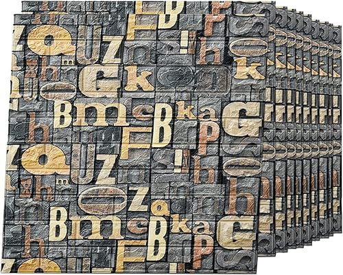 10 paneles de pared 3D de espuma para despegar y pegar papel tapiz de ladrillo 3D 10 azulejos de espuma de polietileno de 0197in de grosor 138 x 15