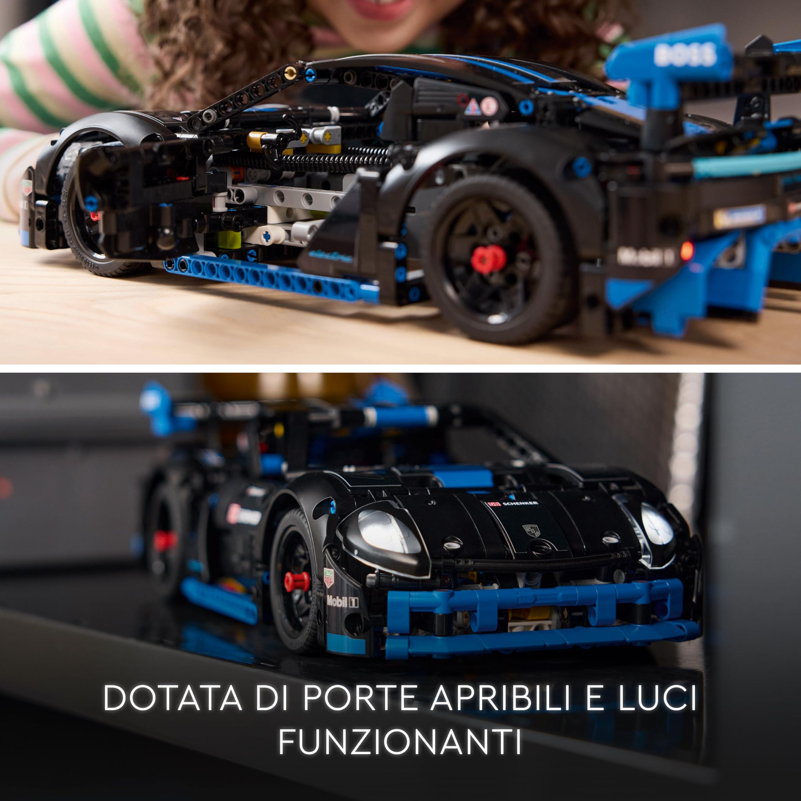 LEGO Technic Auto da Corsa Porsche GT4 e-Performance, Macchina Giocattolo Telecomandata per Bambini da 10 Anni, Modellino di Auto da Costruire Interattivo, Regalo per i Fan dei Veicoli Supercar 42176