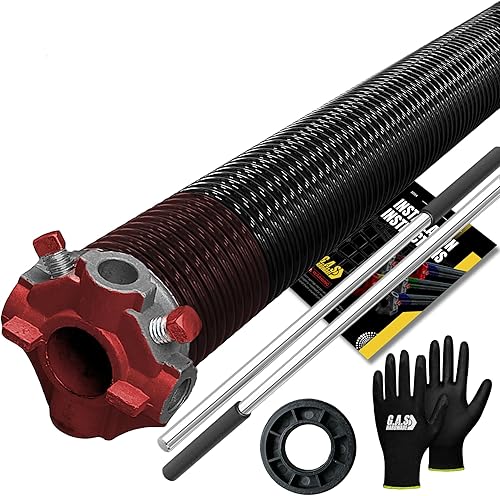 Muelle de torsión para puerta de garaje 234x1.75x31 Incluye buje de nailon de 1 pulgada, guantes y barras de bobinado para el lado izquierdo de la disponible en Yaxa Mexico