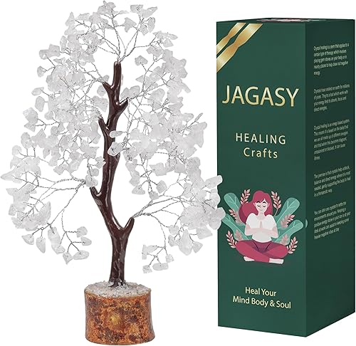 Miniatura 1 de Jagasy Cristal de cuarzo transparente, árbol de cristales, árbol de chakras, árbol de cuarzo de cristal, piedras y cristales, árbol de dinero Fung