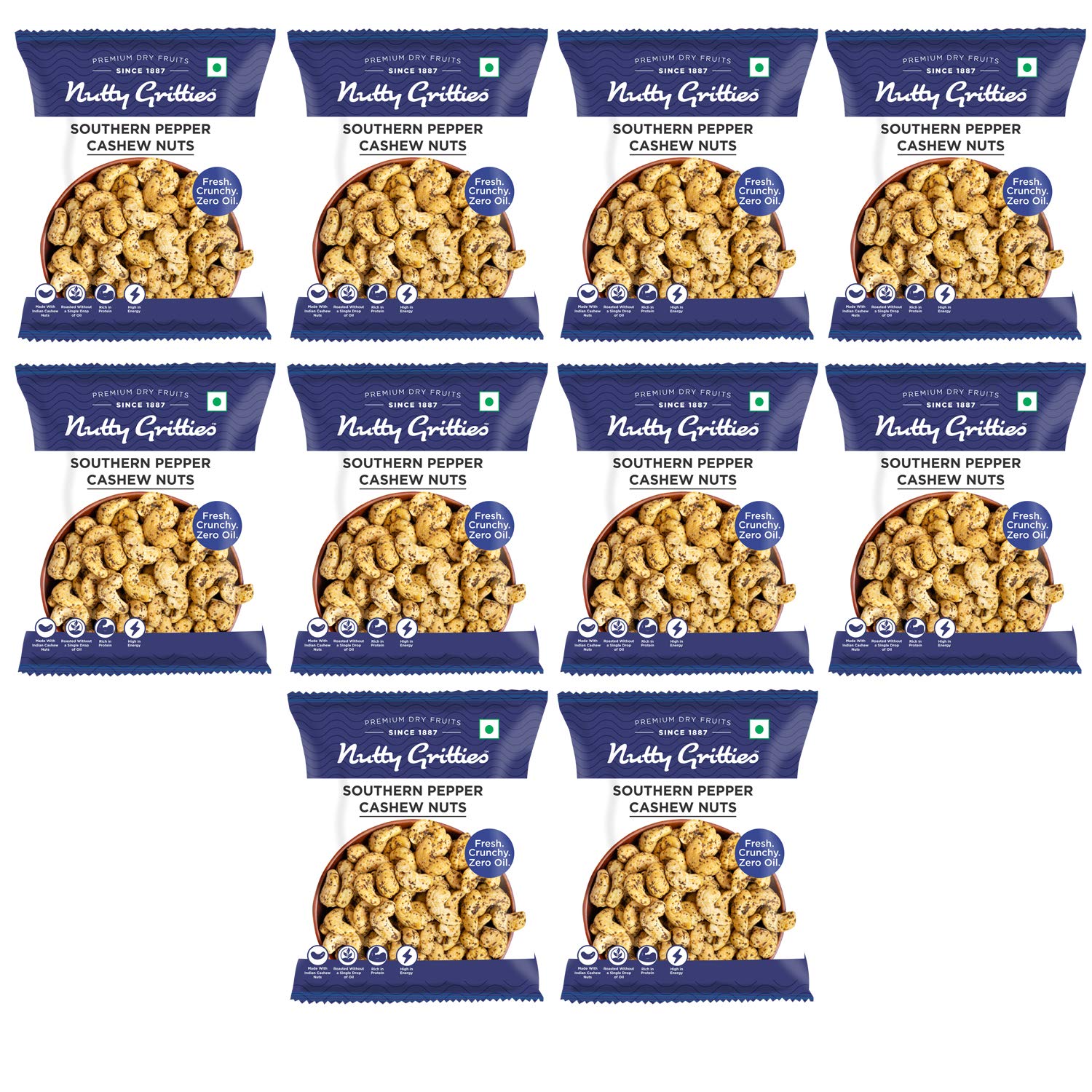 See full amazon price history chart for Nutty Gritties Premium Jumbo Size Southern Pepper Cashew Nuts 210g, Natural Flavoured Whole Cashew|W240|Zero Breakage|Resealable Pouch|Each Pouch 21g|Pack of 10 Nutty Gritties Premium Jumbo Size Southern Pepper Cashew Nuts 210g, Natural Flavoured Whole Cashew|W240|Zero Breakage|Resealable Pouch|Each Pouch 21g|Pack of 10 (B07G4D8J5P) Amazon Price History, Amazon Price Tracker