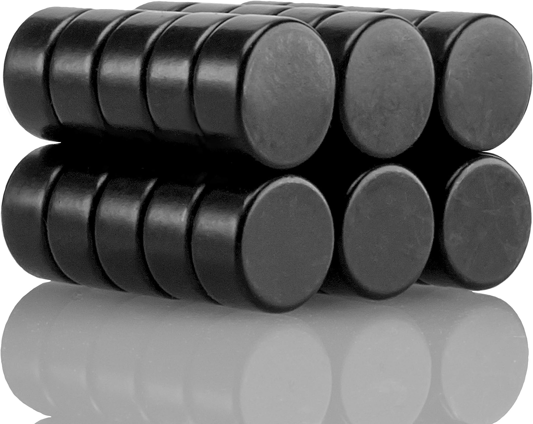 Grimo | 30 Mini Powerful Magnets (Black) – Extra Strong Hold – 6 x 3 mm Extra Strong Small Magnets for Magnetic Whiteboard Fridge Magnetic Boards Neodymium Magnet, neodymium, black, 30 (EU)