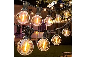 GLUROO 120FT LED String Lights Globe, G40 Outdoor Hanging Light