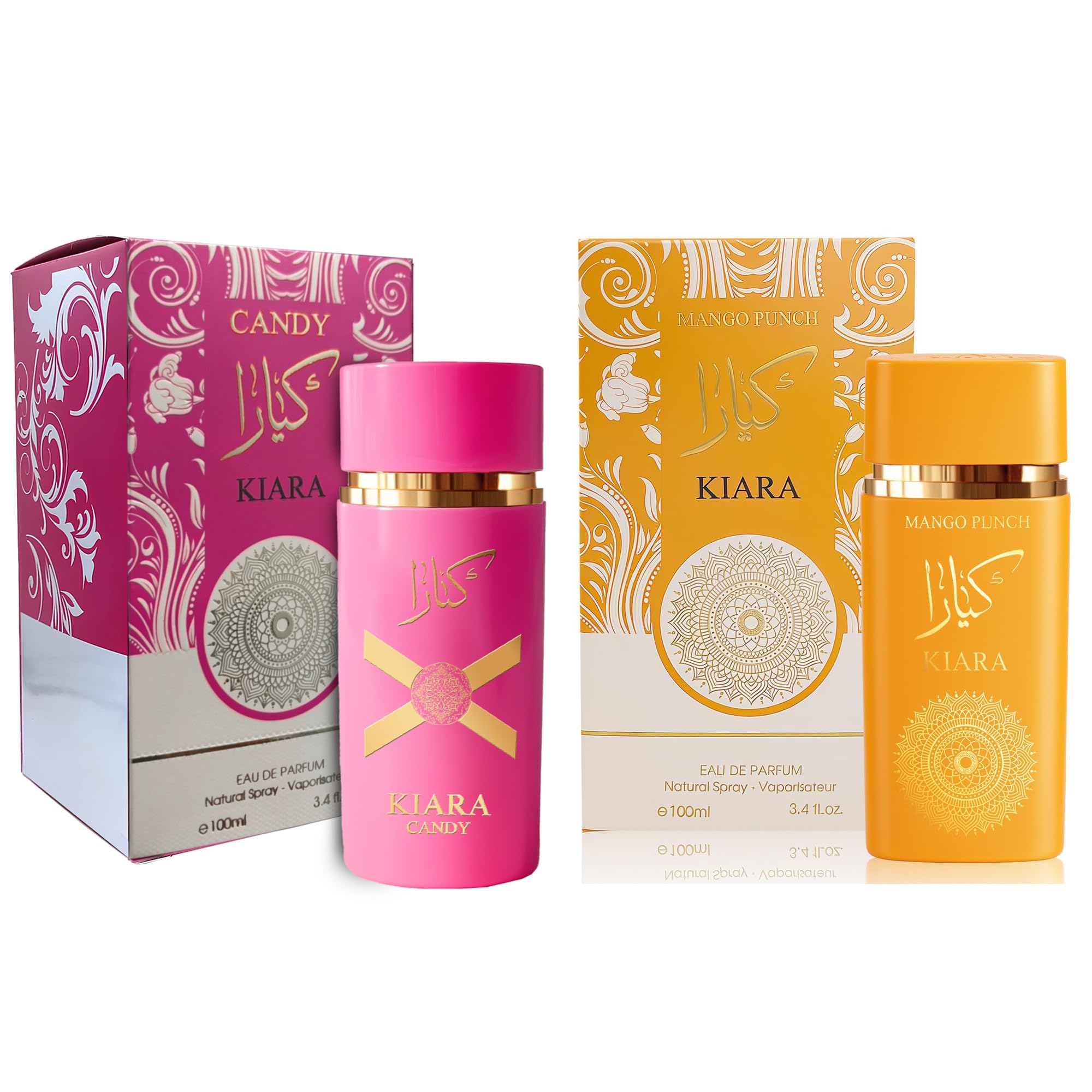 A CENTER Ka Candy &Ka Mango Punch Perfume Set for Women - Floral Fragrance Gift Set with Gourmand, Fruity,Tropical,Vanilla| 3.4 Fl Oz Each Eau De